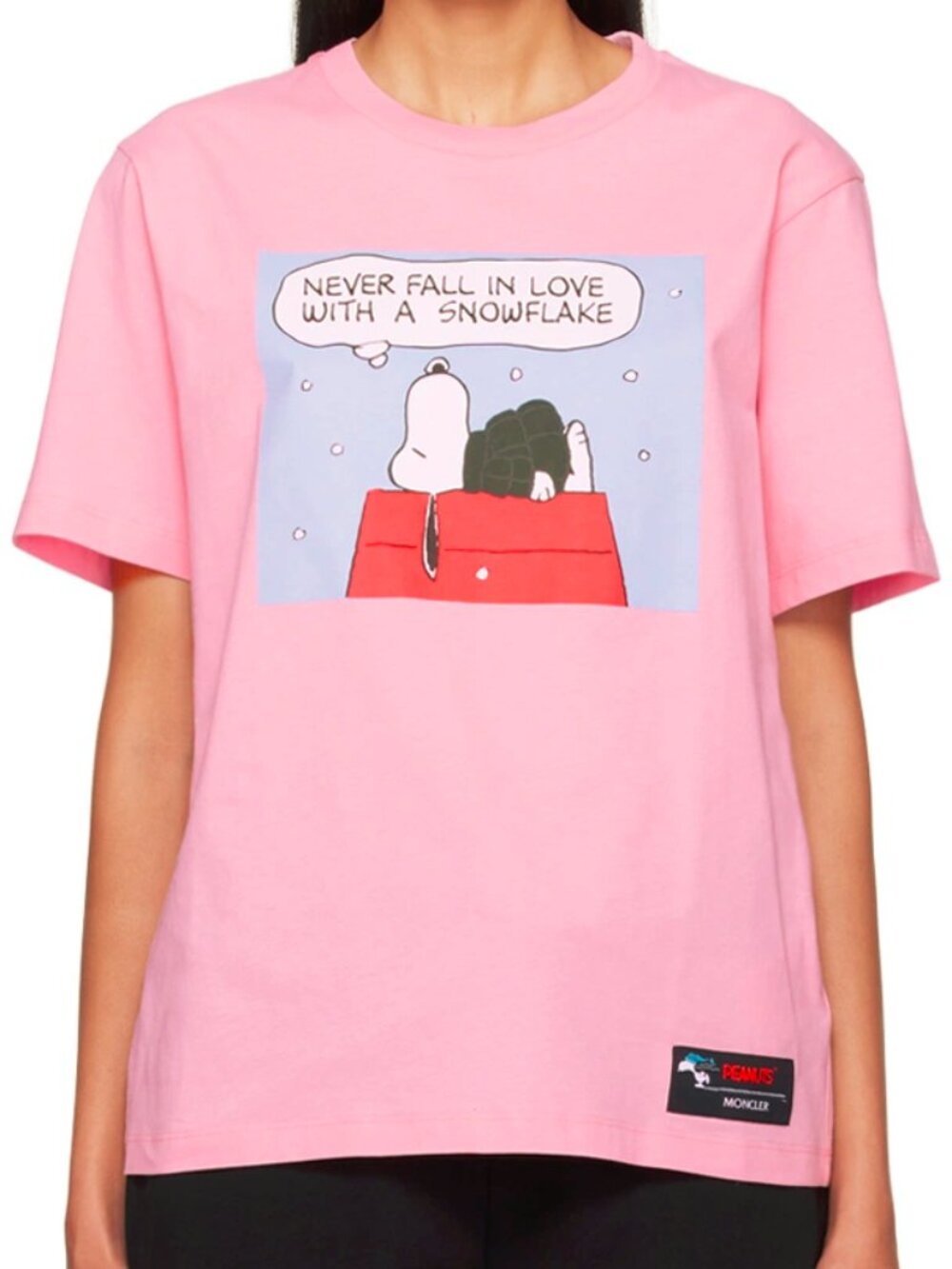 Moncler Pink Cotton Peanuts-Graphic T-Shirt